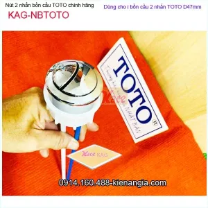 Nút 2 nhấn chính hãng bồn cầu TOTO lỗ D47 mm KAG-NB300