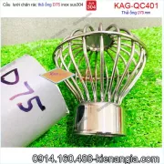 Cầu chặn rác Inox 304  thả  ống D75 mm KAG-QC401