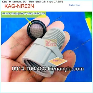 Nối ren trong,ren ngoài D21 nhựa Casar KAG-NR11