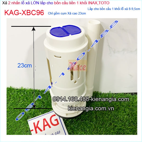 KAG-XBC96-Xa-2-nhan-bon-cau-1-khoi-lo-xa-lon-8-9-5cm-INAX-TOTO-KAG-XBC96-kich-thuoc
