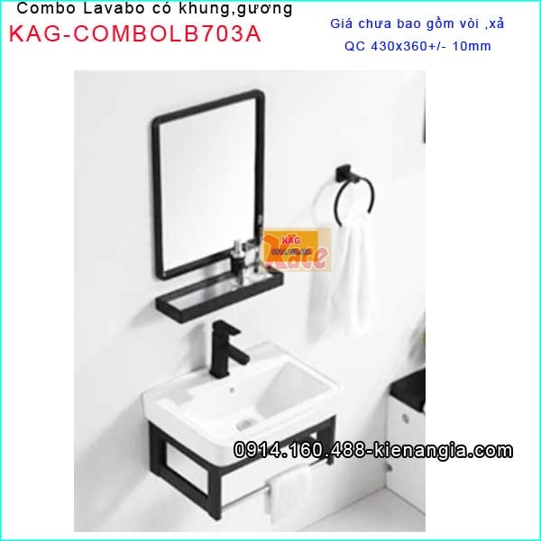 Combo chậu lavabo và kệ sắt treo tường bằng sứ giá rẻ ComboLB703