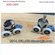 Bánh xe đôi cửa lùa bồn tắm kiếng đứng KAG-CN51 ( 4 bánh- 2 cặp