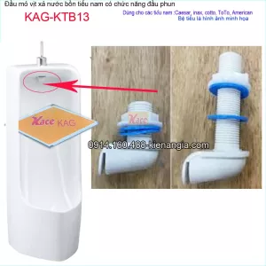 Mỏ vịt tiểu nam có đầu phun Caesar KAG-KTB13  đầu phun tia xả tiểu  Inax, Totot, Caesar