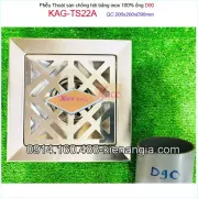 Thoát sàn chống hôi inox 100% 20x20xD90mm KAG-TS22A