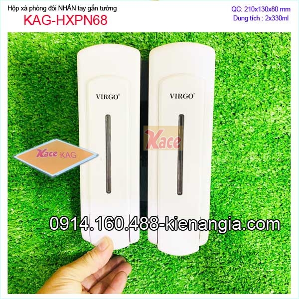 Hộp xà phòng đôi nhấn tay 330ml x 2 KAG-HXPN68