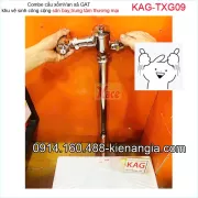 Combo cầu xổm và van xả GẠT KAG-TXG09  cầu+ xả