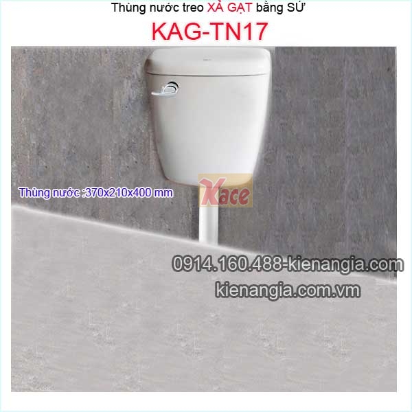 Thùng nước treo xả GẠT bằng sứ KAG-TN17