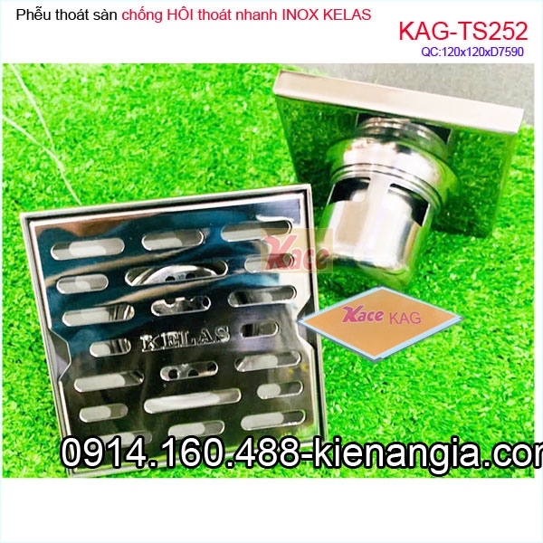 Thoát sàn KELAS chống hôi thoát nhanh 12x12xD7590 KAG-TS252