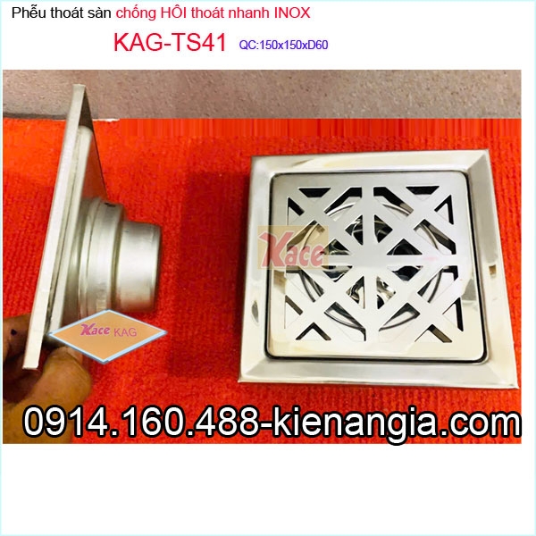 Thoát sàn chống hôi 150X150 D60 KAG-TS41