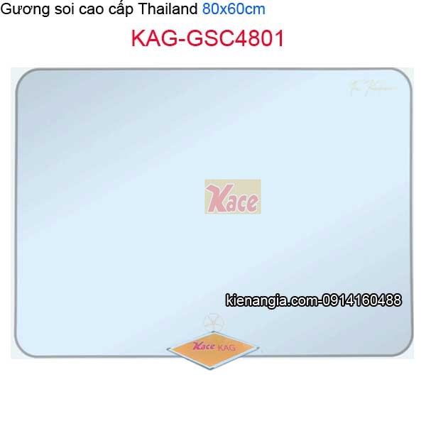 Gương soi Thailand cao cấp ngang 80x60cm KAG-GSC4801