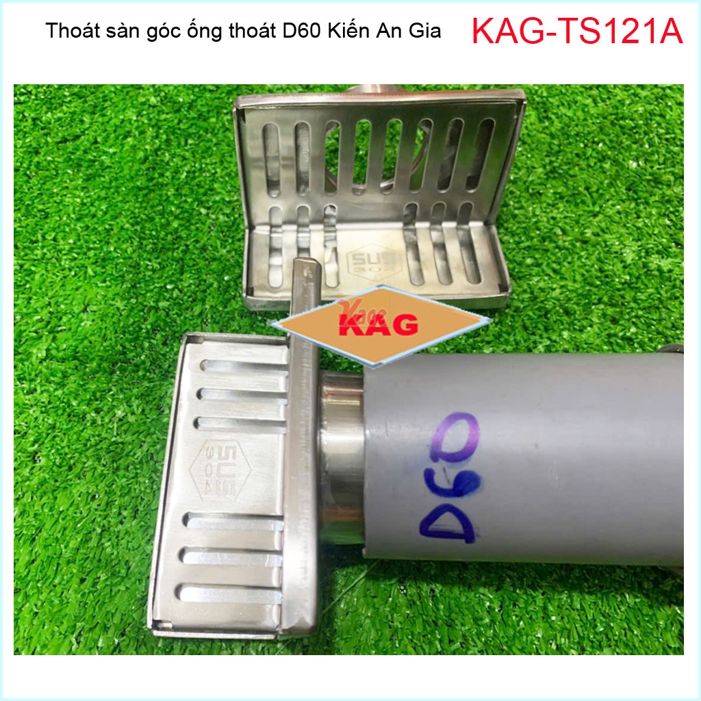 Phễu thoát sàn góc,thoát sàn vách D60 KAG-TS121A