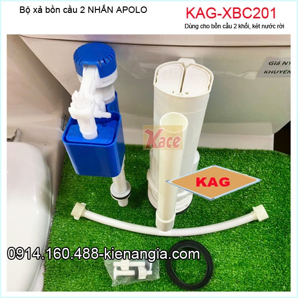 Bộ xả bồn cầu 2 nhấn APOLO KAG-XBC201