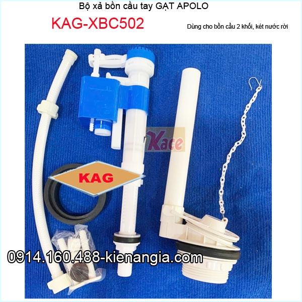 Bộ xả tay GẠT bồn cầu APOLO KAG-XBC502