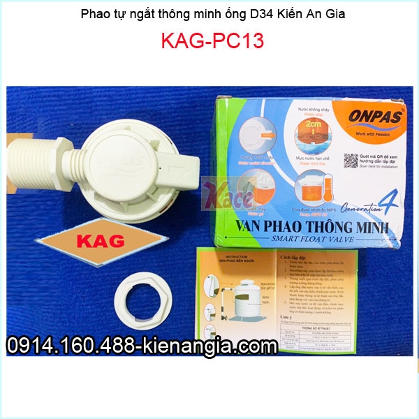 Van phao cơ thông minh bồn nước D34-KAG-PC13