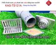 Phễu thoát sàn góc,thoát sàn vách D60 KAG-TS121A