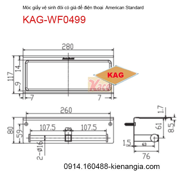 KAG-WF0499-Hop-giay-ve-sinh-doi-American Standard-KAG-WF0499-kich-thuoc