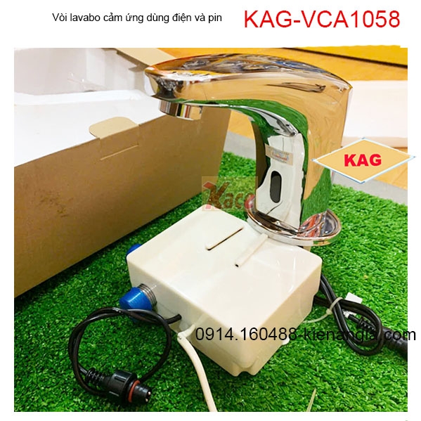 Vòi lavabo cảm ứng dùng pin và điện KAG-VCA1058