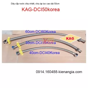 Dây cấp nước inox 50cm chịu nhiệt,chịu áp lực cao KAG-DCIKorea50