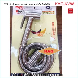 Vòi xịt vệ sinh inox sus304 cao cấp BIGGO KAG-KV88