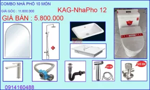 Combo 12 món phòng tắm nhà phố KAG-Nhapho12