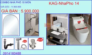 Combo 10 món phòng tắm nhà phố KAG-Nhapho14
