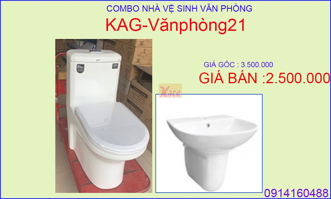 Combo phòng tắm văn phòng, quán ăn, nhà hàng  KAG-Vanphong21