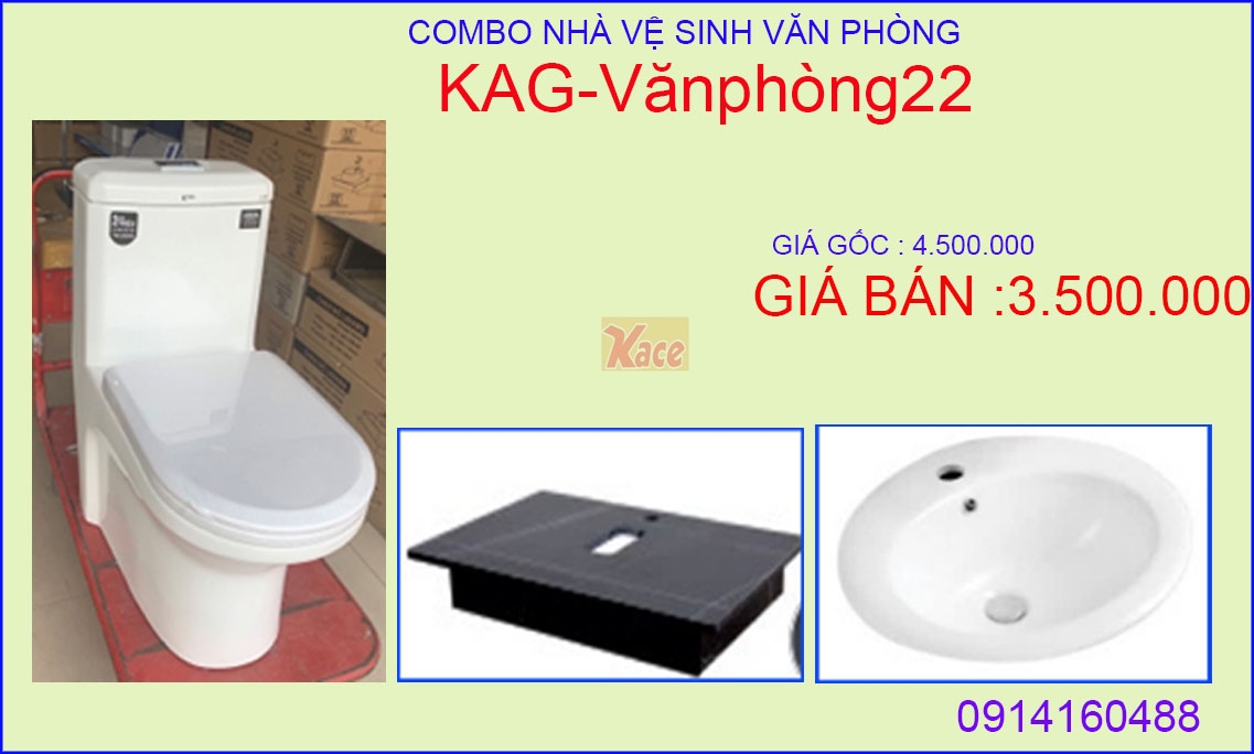 Combo phòng tắm văn phòng, quán ăn, nhà hàng  KAG-Vanphong22
