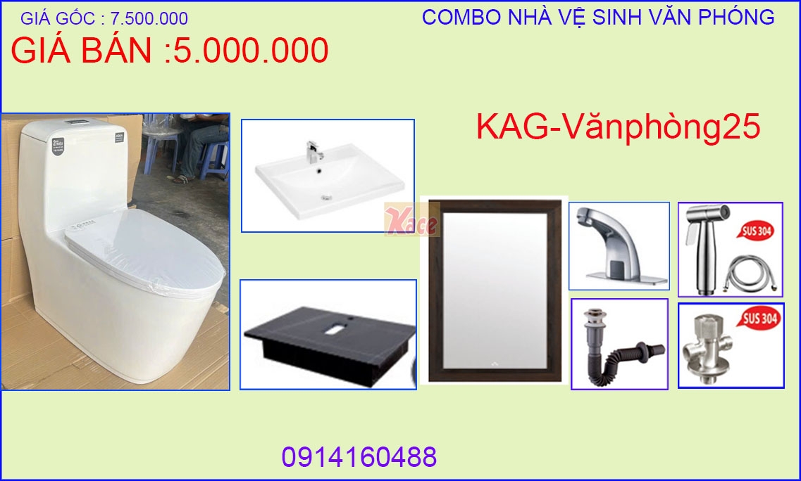 Combo phòng tắm văn phòng, quán ăn, nhà hàng KAG-Vanphong25