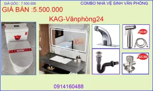 Combo phòng tắm văn phòng, quán ăn, nhà hàng KAG-Vanphong24