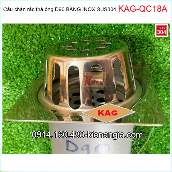 Quả  cầu chắn rác đế vuông 12x12xD90/114 KAG-QC18a