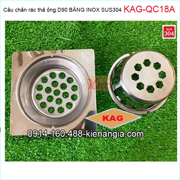 KAG-QC18-Cầu chắn rác thả ống D90 bằng Inox sus304-KAG-QC18A-4