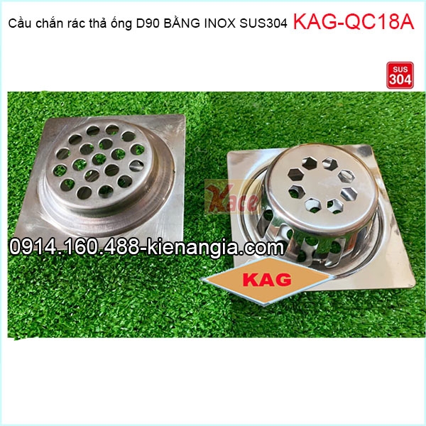 KAG-QC18-Cầu chắn rác thả ống D90 bằng Inox sus304-KAG-QC18A-8 copy