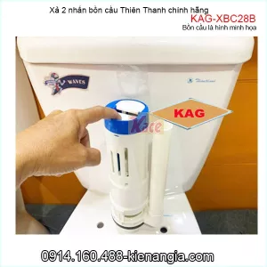 Xả 2 NHẤN bồn cầu Thiên Thanh chính hãng KAG-XBC28B