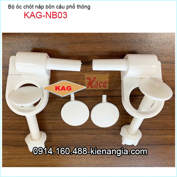 Ốc và chốt nắp bồn cầu phổ thông KAG-NB03