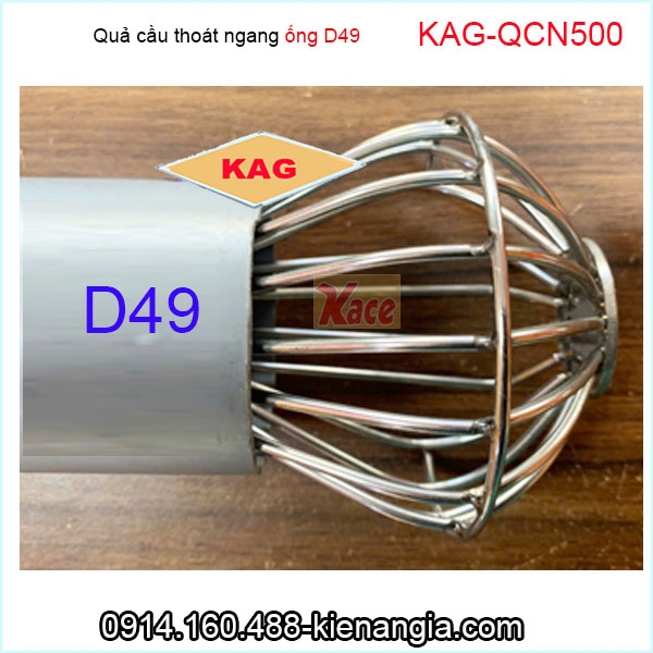 Quả cầu lưới thoát ngang ống D49 KAG-QCN500