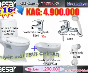 KHUYẾN MÃI BỒN CẦU CAESAR, SEN VÒI CAESAR