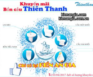 KHUYẾN MÃI BỒN CẦU THIÊN THANH TẶNG LAVABO