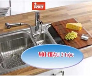 VÒI RỬA CHÉN NÓNG LẠNH CHO CHẬU 3 HỘC