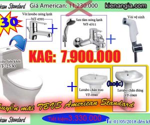 KHUYẾN MÃI BỒN CẦU AMERICAN STANDARD