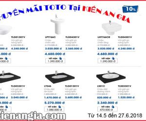 KHUYẾN MÃI BỒN CẦU 2 KHỐI TOTO TẶNG LAVABO