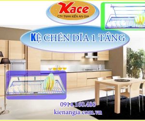 KỆ CHÉN DĨA 1 TẦNG CHO GIA ĐÌNH BẰNG INOX 304 ĐEP,BỀN,TỐT