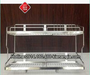 KỆ RÁO NƯỚC 2 TẦNG TRÊN CHẬU RỬA BẰNG INOX SUS304