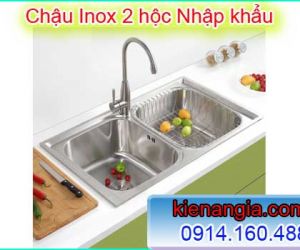 CHẬU RỬA CHÉN 2 HỘC GIA ĐÌNH GIÁ RẺ 2019