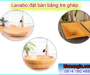 CHẬU LAVABO ĐẶT BÀN TRE GHÉP KHU NGHỈ DƯỠNG