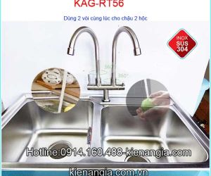 VÒI BẾP ĐÔI INOX 304 GIÁ RẺ