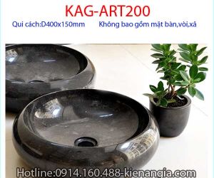 LAVABO MỸ THUẬT HÌNH TRÒN RESORT BẰNG ĐÁ TỰ NHIÊN