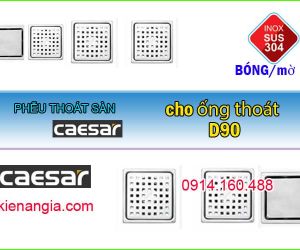 PHỄU THU SÀN PHÒNG TẮM ỐNG THOÁT D90 CAESAR CHÍNH HÃNG