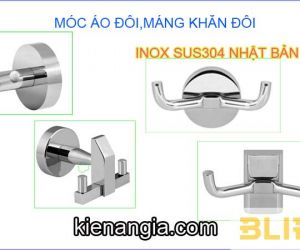 MÓC ÁO ĐÔI,MÁNG KHĂN ĐÔI INOX NHẬT BẢN KHÁCH SẠN,CĂN HỘ