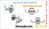MÓC ÁO ĐÔI,MÁNG KHĂN ĐÔI INOX NHẬT BẢN KHÁCH SẠN,CĂN HỘ