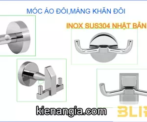 MÓC ÁO ĐÔI,MÁNG KHĂN ĐÔI INOX NHẬT BẢN KHÁCH SẠN,CĂN HỘ